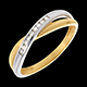 gift woman tandem ring mounted diamonds 9diamonds