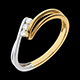 sell on line yellow and white gold givre trilogy ring
