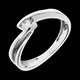 buy on line white gold ondine solitaire ring