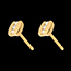 present Bracket trilogy earrings yellow gold - 6 diamonds