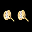 weddings Bracket trilogy earrings yellow gold - 0.23 carat - 6 diamonds