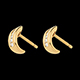 sales on line half moon earrings paved yellow gold 12 diamonds