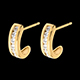 gold jewelry bouclesd oreilles demi lunes pavees or jaune gm 41