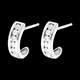 on line sell half moon earrings paved white gold 41 carat 12 di