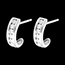 women Half-moon earrings paved white gold  - 0.41 carat - 12 diamonds