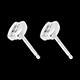 sell bracket trilogy earrings white gold diamonds