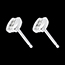 gift Bracket trilogy earrings white gold  - 6 diamonds