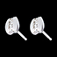 buy on line Bracket Trilogy Stud Earrings white gold - 0.23 carat - 6 diamonds