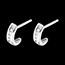 sales on line Half-moon earrings paved white gold  - 12 diamonds