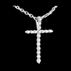 buy on line paved cross pendant white gold 17 diamonds
