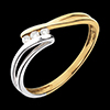 on-line buy Yellow and White Gold Frosted Trilogy Ring - 3 Diamonds