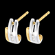on-line buy stirrup trilogy earrings white and yellow gold dia