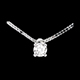 women solitaire necklace white gold