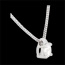 gift women Solitaire necklace white gold - 0.26 carat