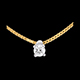 gift woman solitaire necklace yellow gold