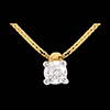 gift woman Solitaire necklace yellow gold - 0.26 carat