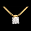 gifts woman Solitaire necklace yellow gold - 0.26 carat