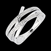 gifts woman White Gold Vortex Ring - 6 Diamonds