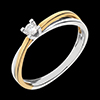 buy White and Yellow Gold Duetino Solitaire
