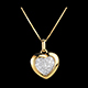 gifts women yellow sweetheart pendant 18 diamonds