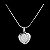 gift women White Sweetheart Pendant - 18 Diamonds
