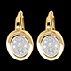 gifts studded alcove earrings paved yellow gold 24 carat