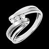 gold jewelry White Gold Naiad Trilogy Ring - 3 Diamonds