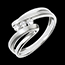 gifts women White Gold Naiad Trilogy Ring - 3 Diamonds