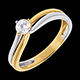 sales on line double fusion solitaire ring yellow gold white gol