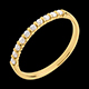 buy on line wedding ring yellow gold semi paved bar channel se