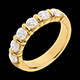 buy wedding ring yellow gold semi paved bar prong sett