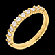 gifts woman wedding ring yellow gold semi paved bar prong sett