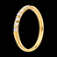 gifts Half eternity ring yellow gold semi paved-bar prong setting - 0.25 carat - 8 diamonds
