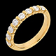 gifts women wedding ring yellow gold semi paved bar prong sett