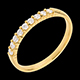 gifts women wedding ring gold semi paved classic prong setting