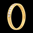 jewelry Wedding ring yellow gold paved-channel setting - 0.25 carat - 10 diamonds