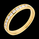 jewelry wedding ring yellow gold semi paved channel settin