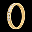 present Wedding ring yellow gold semi-paved channel setting  - 0.3 carat - 10 diamonds