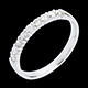 gift women wedding ring white gold semi paved bar prong setti