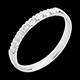 gift woman wedding ring white gold semi paved bar prong setti