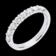 sell wedding ring white gold semi paved bar channel set
