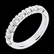 women wedding ring white gold semi paved bar channel set