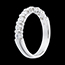present Wedding ring white gold semi paved-bar channel setting - 0.75 carat - 8 diamonds