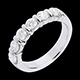 jewelry wedding ring white gold semi paved bar channel set