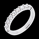 gift women wedding ring white gold semi paved classic prong s