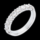 gift woman wedding ring white gold semi paved bar prong setti