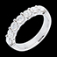 wedding Wedding ring white gold semi paved classic prong setting - 1.2 carat - 7 diamonds