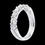 present Wedding ring white gold semi paved classic prong setting - 1.2 carat - 7 diamonds
