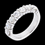 present white gold - 1,5 carat