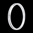 women Wedding ring white gold paved-channel setting - 13 diamonds